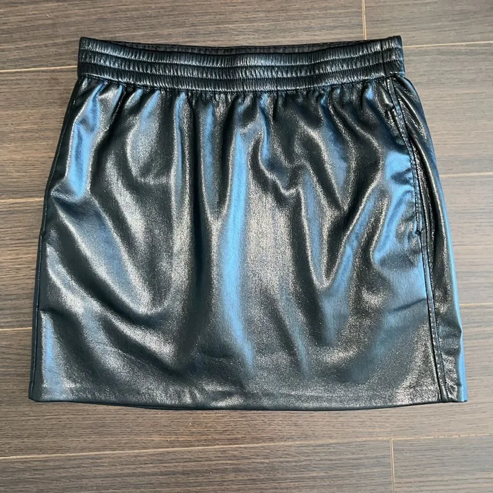 BABATON MINI LEATHER SKIRT, SMALL